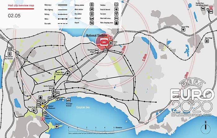 Speelstad Baku - plattegrond