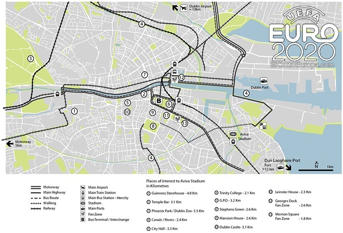 Speelstad Dublin - plattegrond