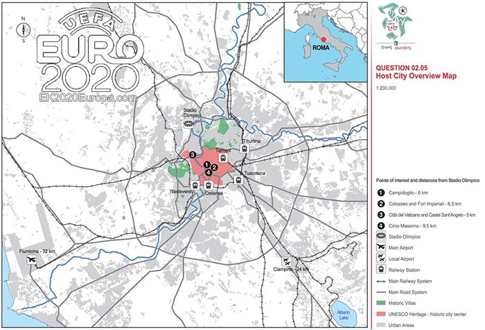 Speelstad Rome - plattegrond